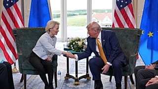 In July 2025, Commission's president Ursula von der Leyen and US president Donald Trump clinched a deal on tariffs and investments.